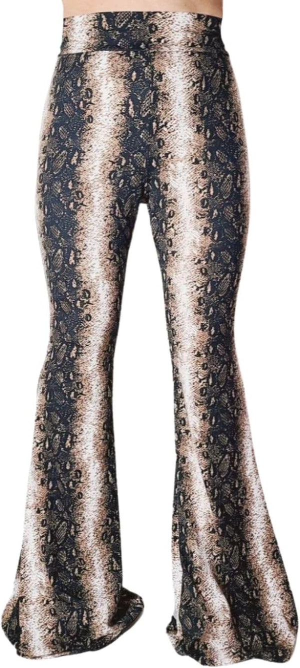 Women's High Waist Wide Leg Long Palazzo Bell Bottom