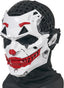 IUUBVV Futuristic Clown Mask, White and Red, Cosplay Costume Accessory