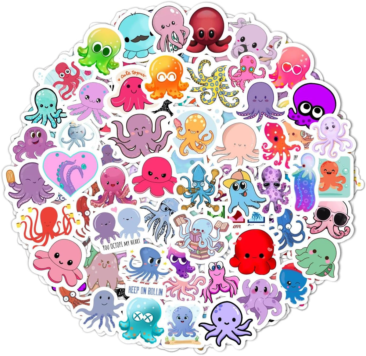100Pcs Classic Rock Stickers — Rockabilly Guitar & Music Emblems
