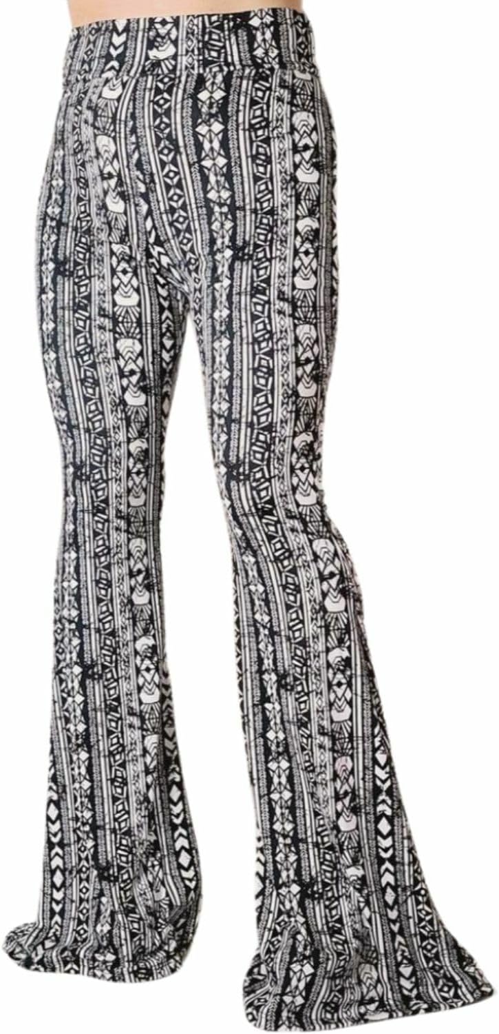 Women's High Waist Wide Leg Long Palazzo Bell Bottom