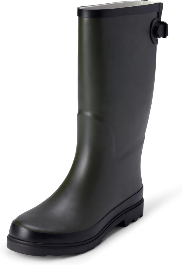 Women's Waterproof Tall Rain Boot With Adjustable