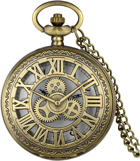 Vintage Pocket Watch with Chain for Men Necklace Watches for Women