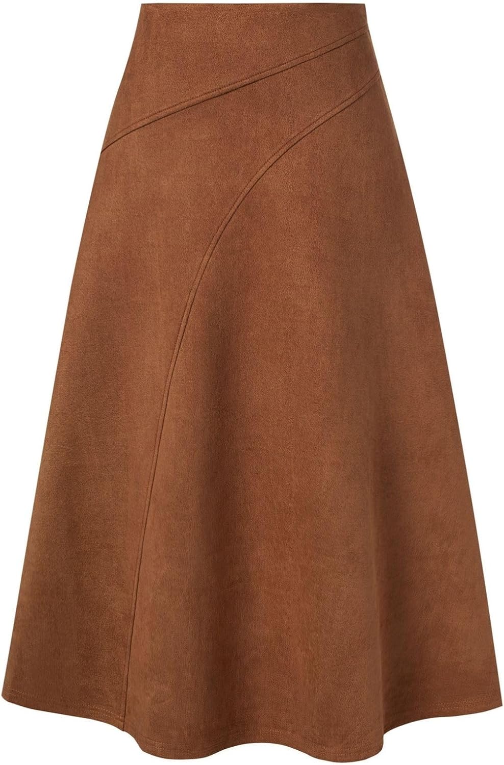 2026 Women's Suede Skirts, High Waist A-Line Skirt, Fall Winter Midi Skirt
