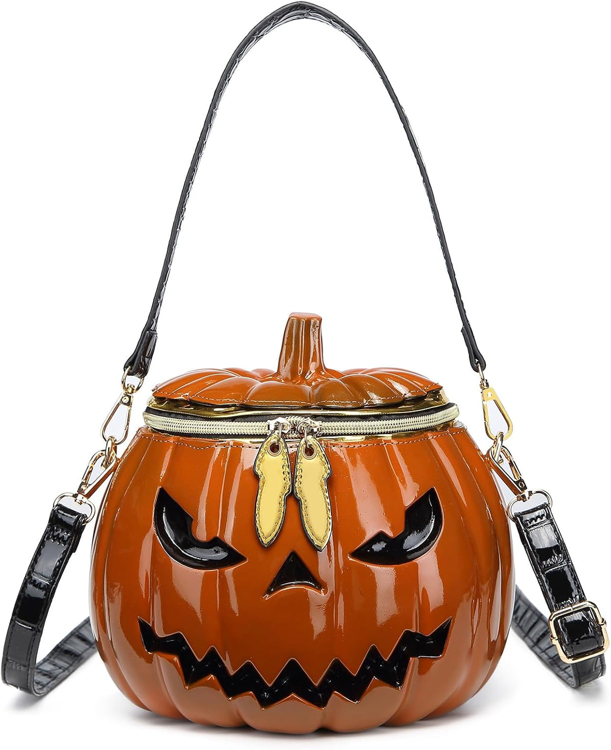 PVC Pumpkin-Shaped Crossbody Shoulder Bag