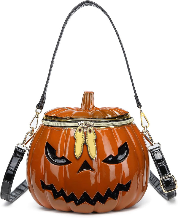 PVC Pumpkin-Shaped Crossbody Shoulder Bag
