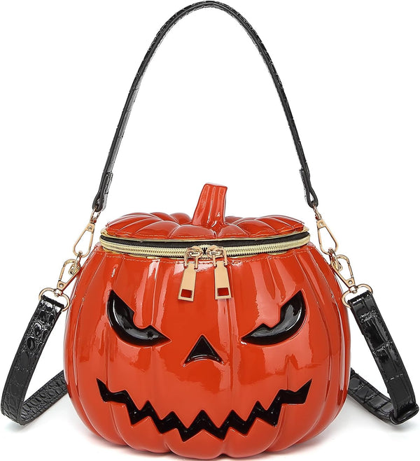 PVC Pumpkin-Shaped Crossbody Shoulder Bag