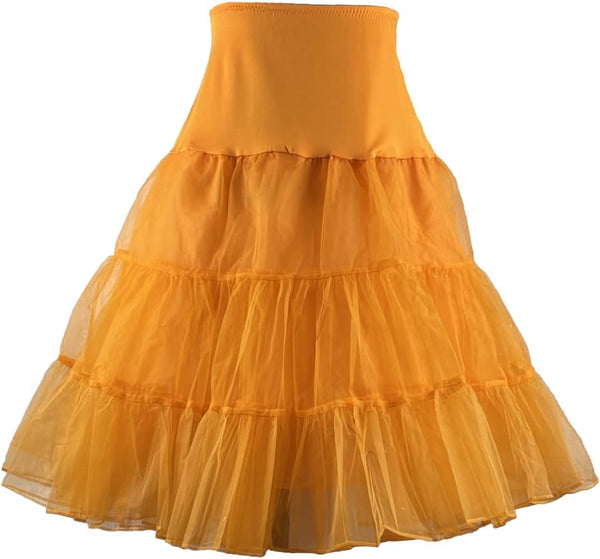 Women's 50s Vintage Petticoat 26" Crinoline Rockabilly Tutu Skirt Slip S-L…