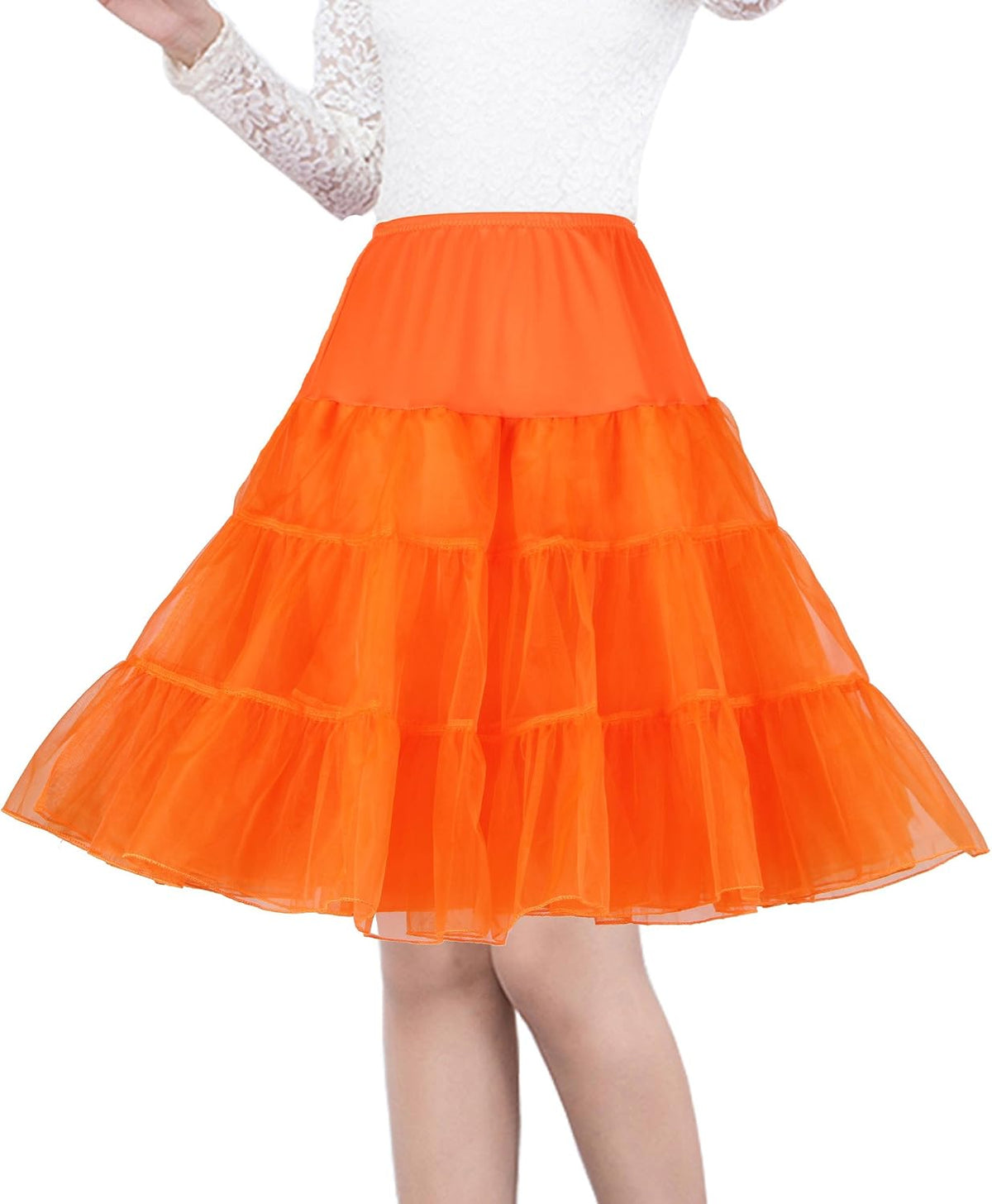 Women's 50s Vintage Petticoat 26" Crinoline Rockabilly Tutu Skirt Slip S-3XL