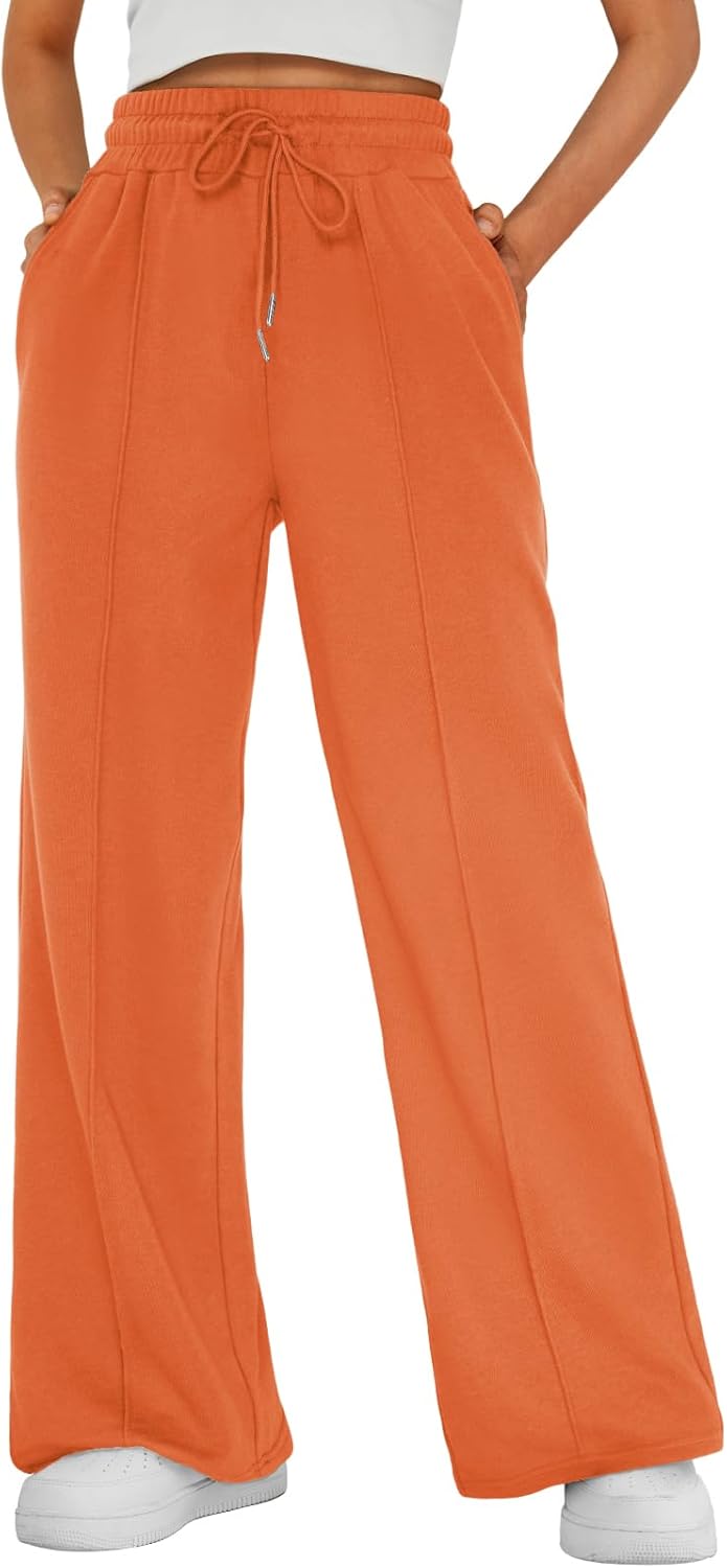Womens Wide Leg Sweatpants Baggy Lounge Travel Pants Fall