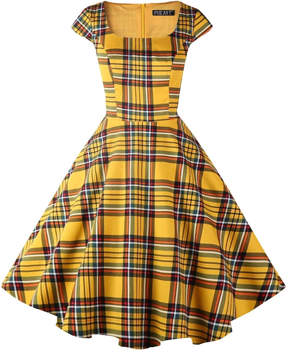 Women's Cocktail Dress 1950s Retro Swing Dress