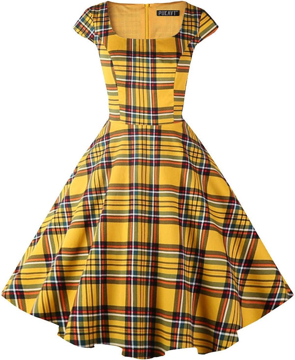 Women's Cocktail Dress 1950s Retro Swing Dress