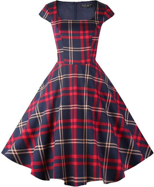 Women's Cocktail Dress 1950s Retro Swing Dress