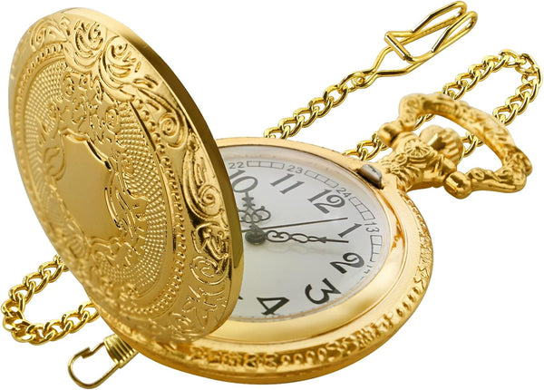 Shield Men's Pocket Watch, Arabic Numeral Digital Scale Men's Quartz P