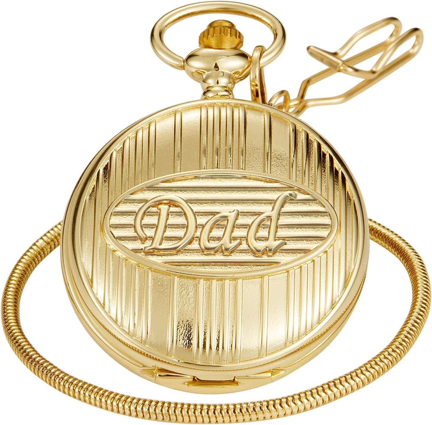 Fathers Personalized Engraved Pocket Watch, Engraved Dad, Grandpa for