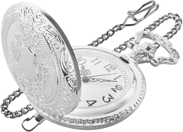 Shield Men's Pocket Watch, Arabic Numeral Digital Scale Men's Quartz P