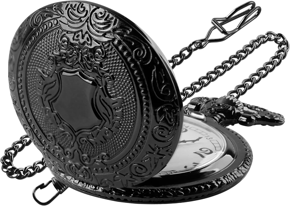 Shield Men's Pocket Watch, Arabic Numeral Digital Scale Men's Quartz P