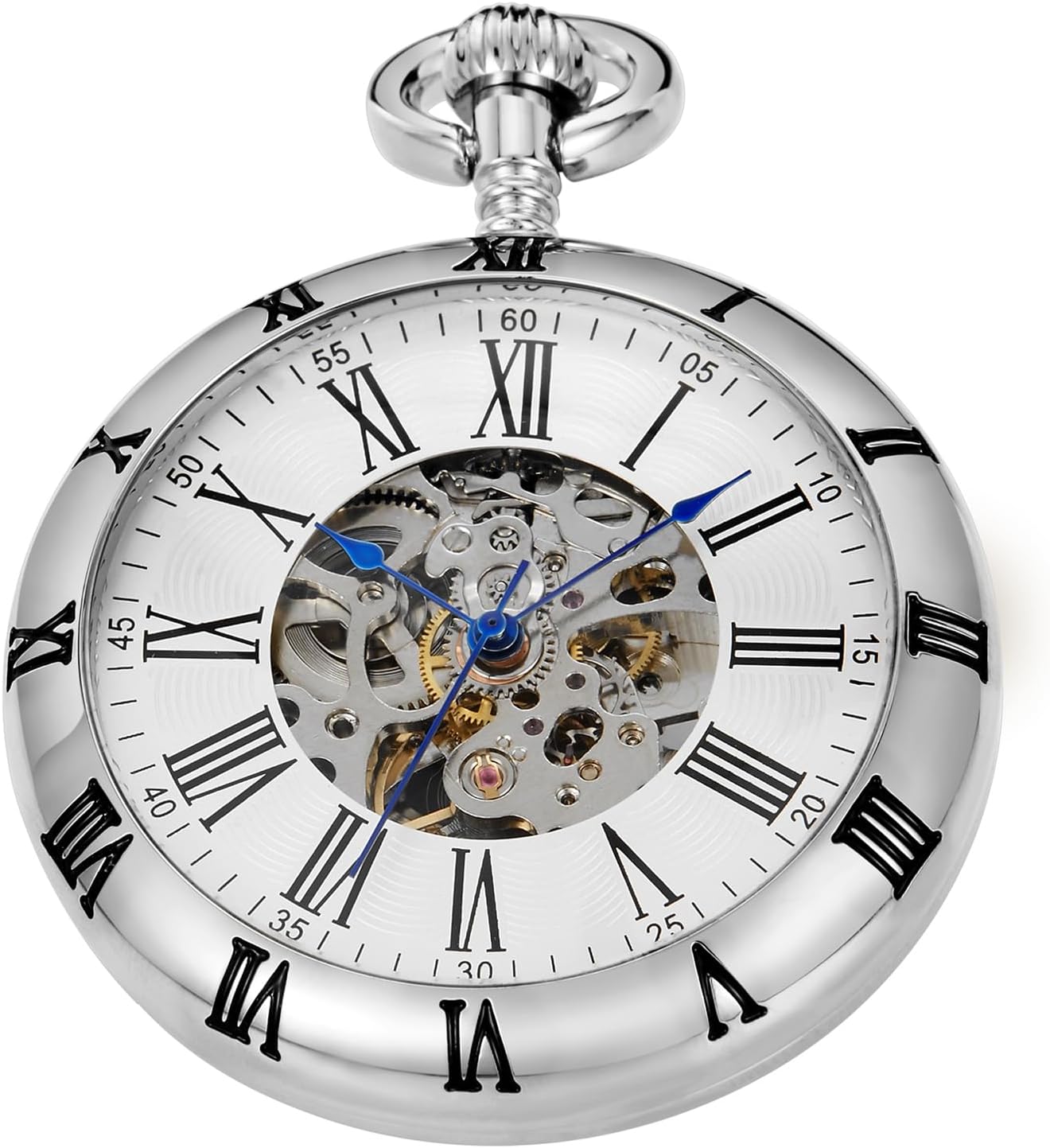 Bronze Eagle Mechanical Pocket Watch — Men's Roman Dial