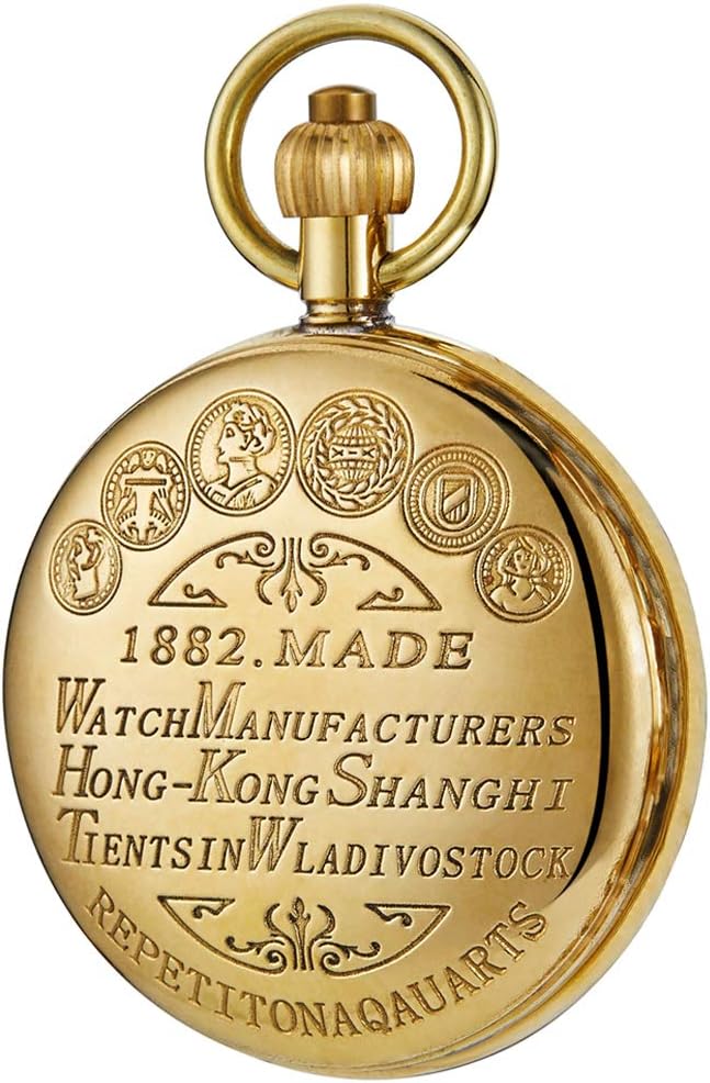 Bronze Eagle Mechanical Pocket Watch — Men's Roman Dial