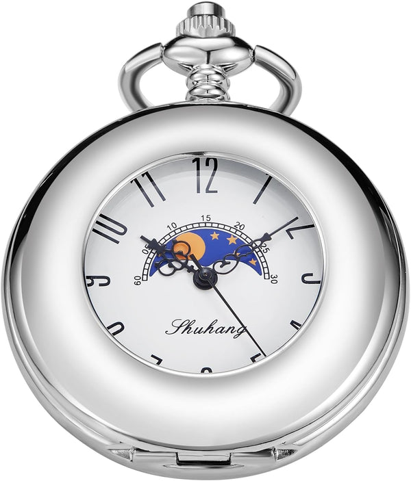 Bronze Eagle Mechanical Pocket Watch — Men's Roman Dial
