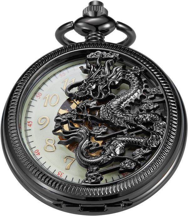 Bronze Eagle Mechanical Pocket Watch — Men's Roman Dial