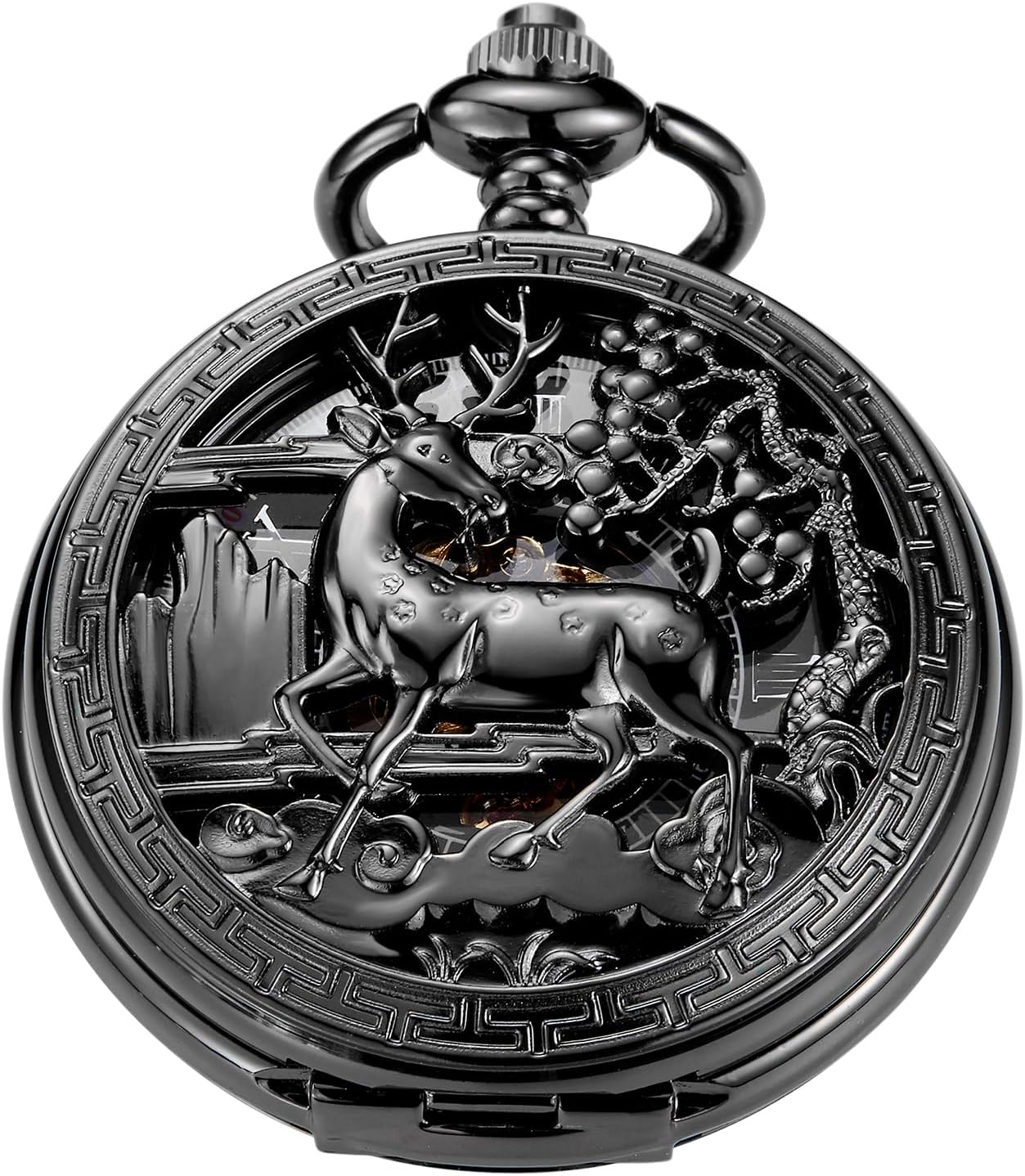 Bronze Eagle Mechanical Pocket Watch — Men's Roman Dial