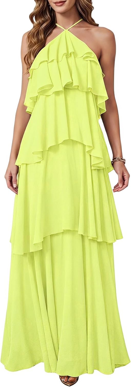SOLY HUX Women's Wedding Guest Maxi Dress