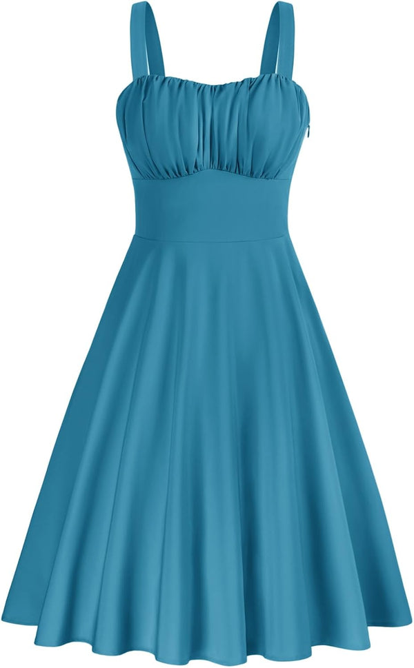 Belle Poque Womens Vintage A-line Midi Cocktail Party Dress