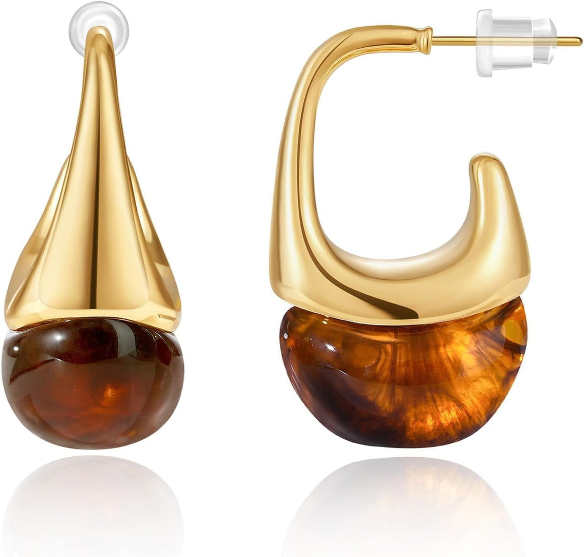 KELORIS PATH Acrylic Hoop Earrings for Women