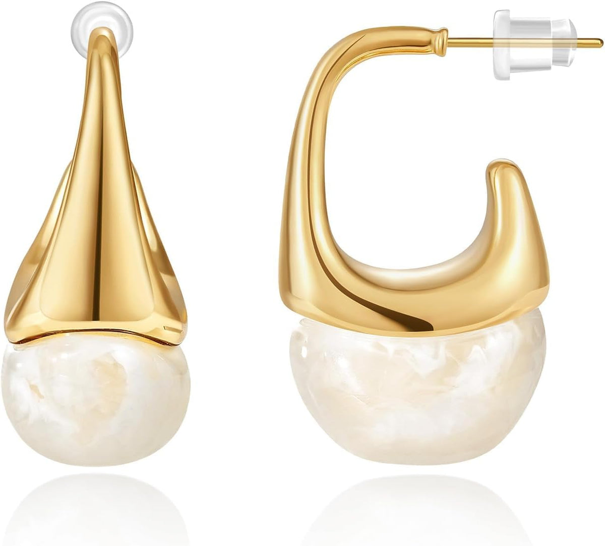 KELORIS PATH Acrylic Hoop Earrings for Women
