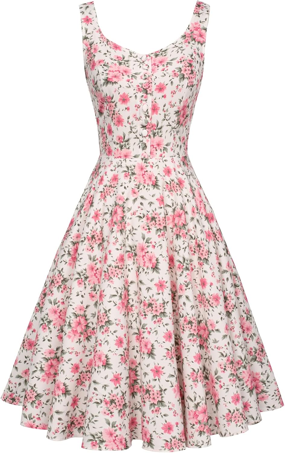 Belle Poque 1950s Vintage Dress for Women Sleeveless Homecoming Dresses Cocktail Party A-Line Summer Dress
