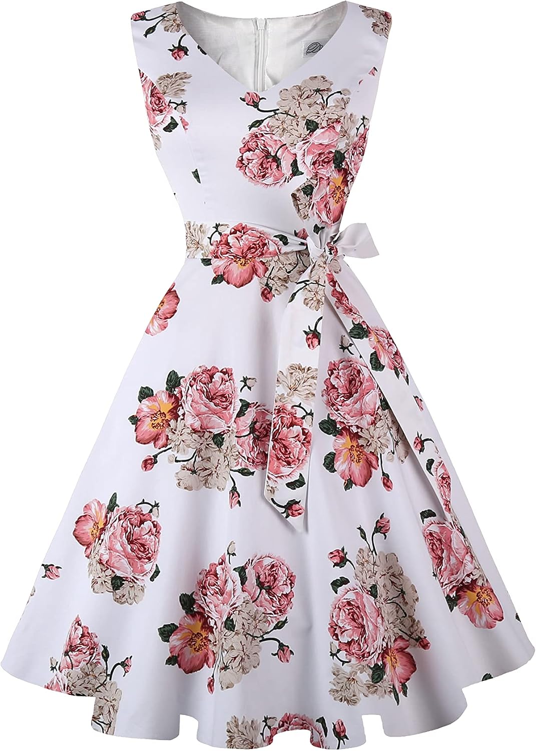 Dressever Women's 50s 60s Vintage Sleeveless Dress | Cocktail Party Dress with Pockets;Anniversary dress;Halloween dress;Christmas dress;Work dress