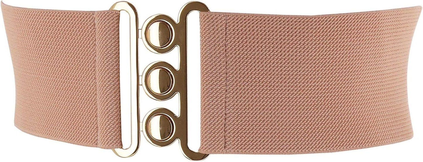 Wide Waist Elasticated Woman Belt Made In France, Gloria