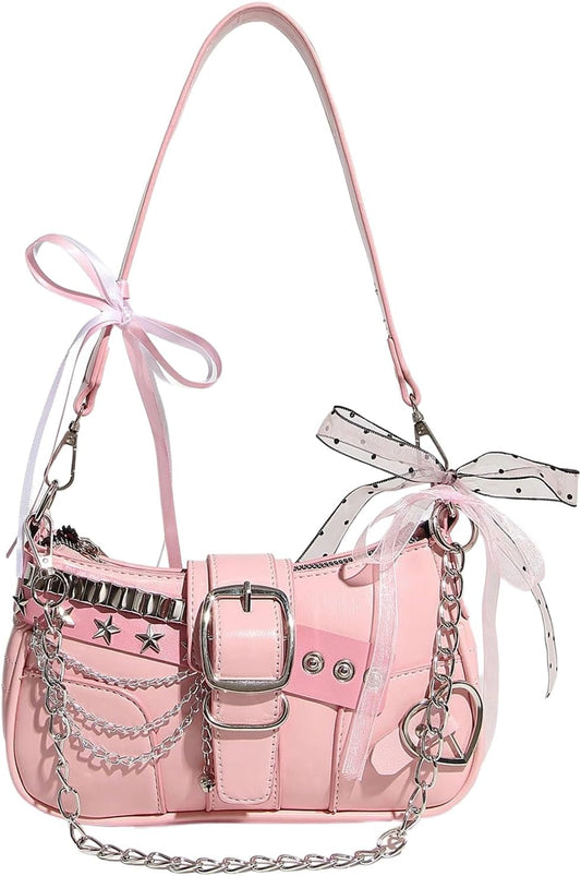 Women's Y2K Star Embroidery Shoulder Bag