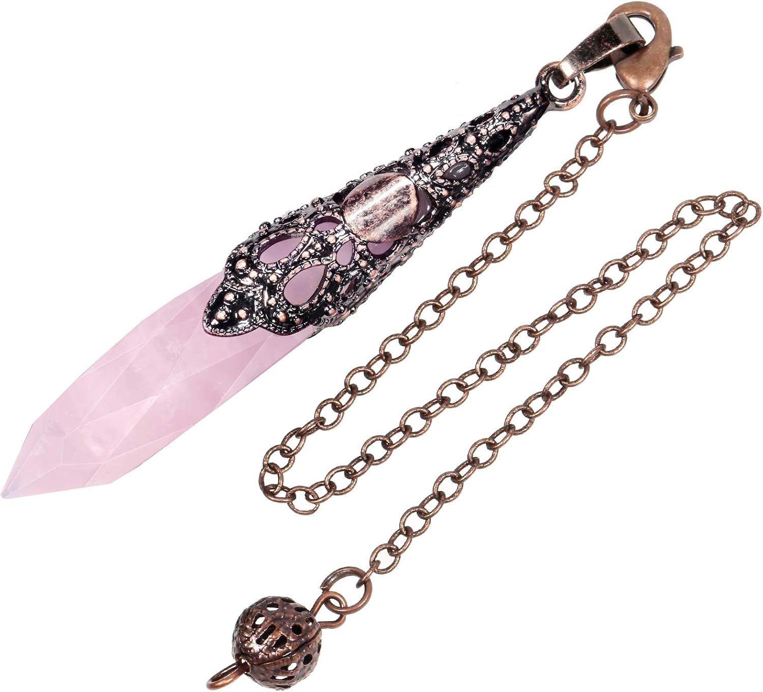 Rockcloud Crystal Stone Dowsing Pendulum Chakra Crystal Point Pendulum Secondary image