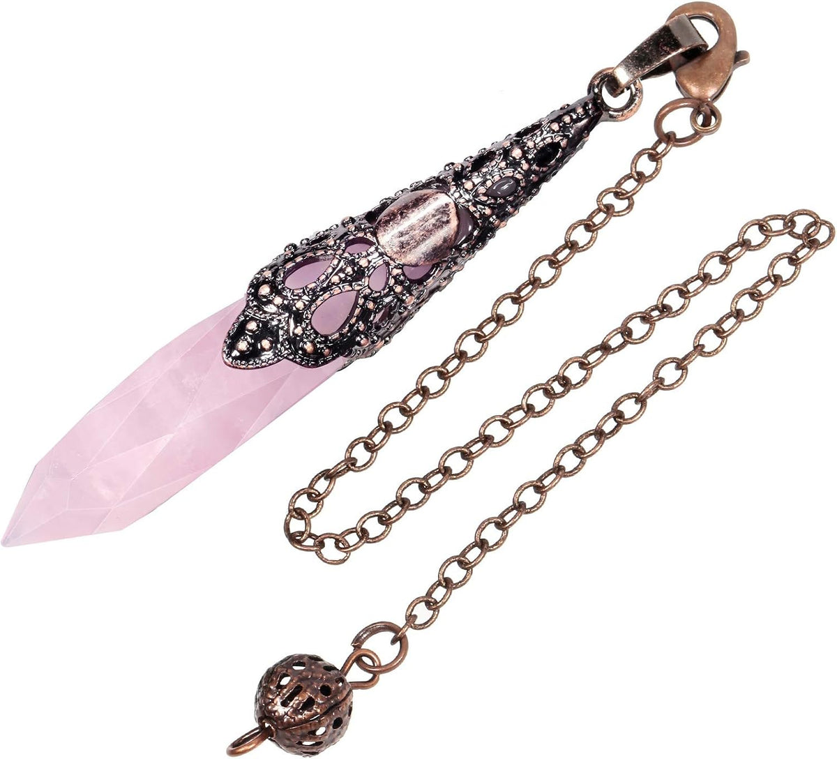 Rockcloud Crystal Stone Dowsing Pendulum Chakra Crystal Point Pendulum