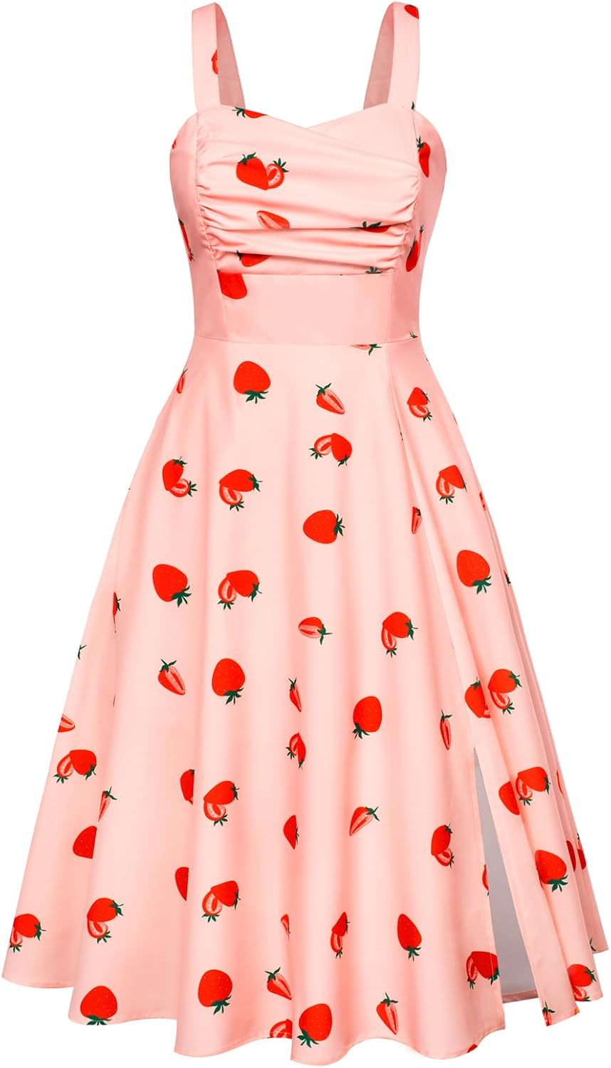 Belle Poque Women's Vintage Midi Tea Party Cocktail Dress