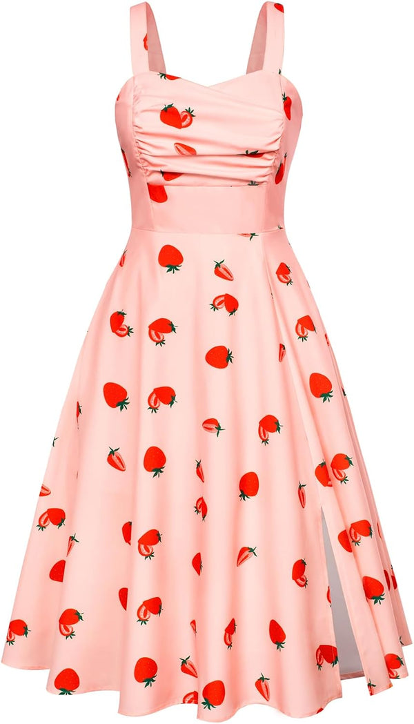 Belle Poque Women's Vintage Midi Tea Party Cocktail Dress