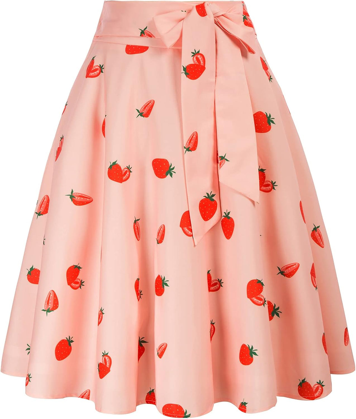 Belle Poque Women High Waisted A Line Skirt with Pockets