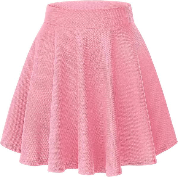 Urban CoCo Women's Basic Versatile Stretchy Flared Casual Mini Skater Skirt