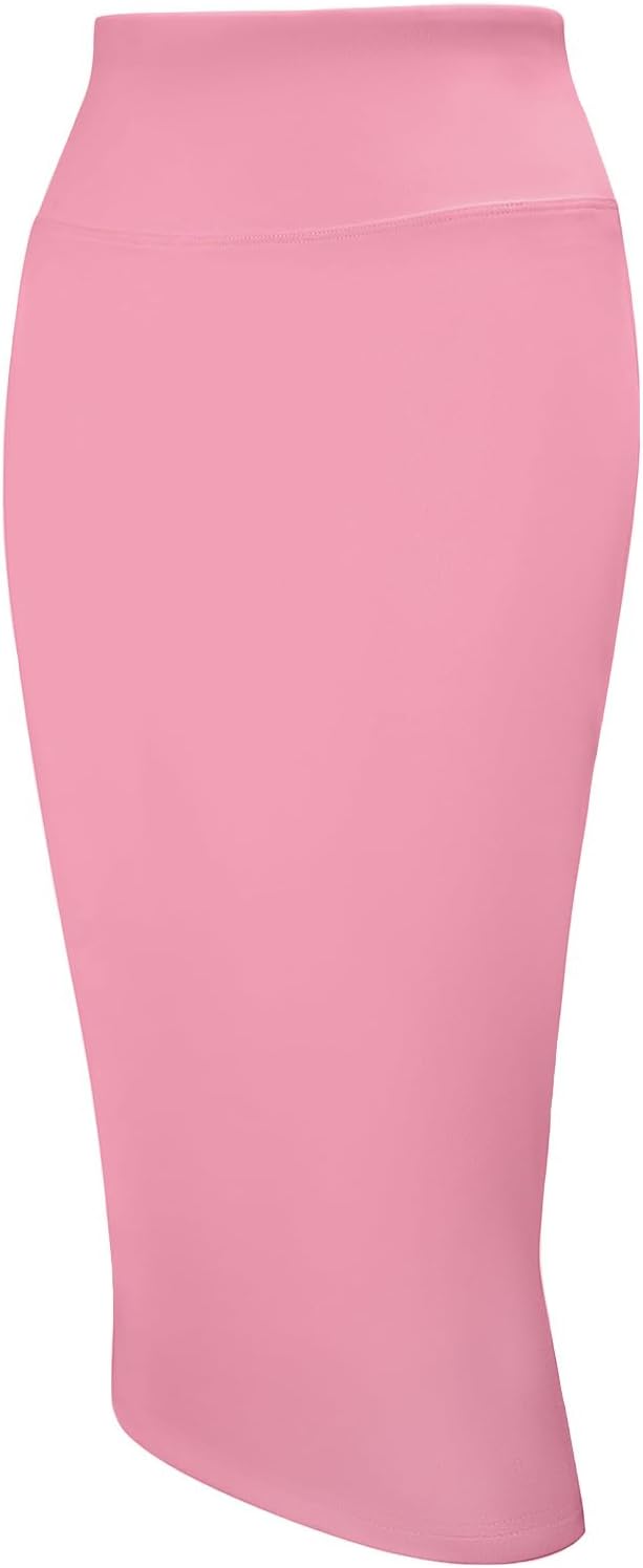 Tapata Women's Office Work Pencil Skirt Stretch High Waist Below Knee Bodycon for Business Casual