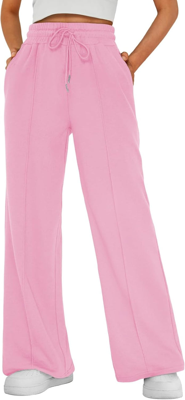 Womens Wide Leg Sweatpants Baggy Lounge Travel Pants Fall