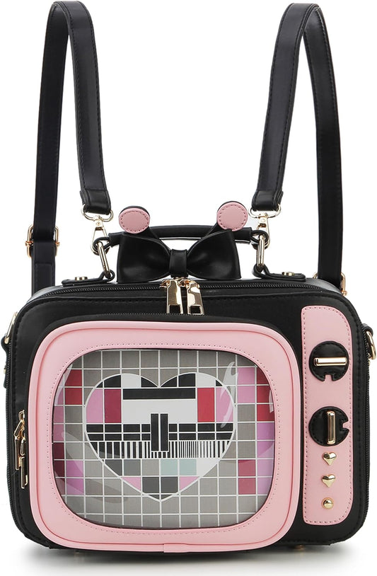 TV-Shaped Ita Bag Backpack — Cute Pin Display