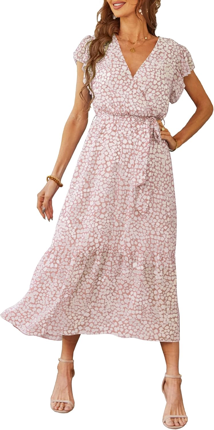 PRETTYGARDEN Women's Summer Floral Boho Maxi Dress