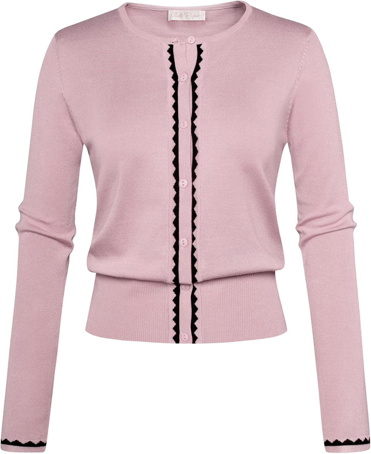 Women's Color Block Cropped Knit Cardigan