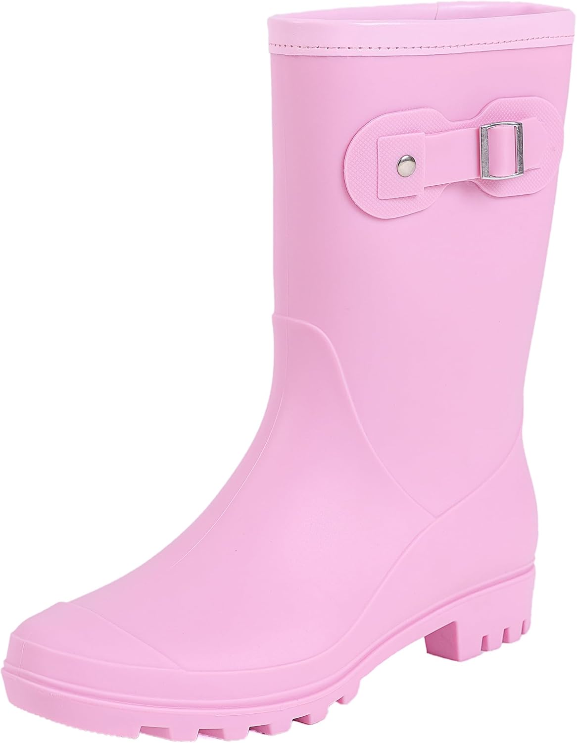 Women's Mid Calf Rain Boots Waterproof Fashion Shoes