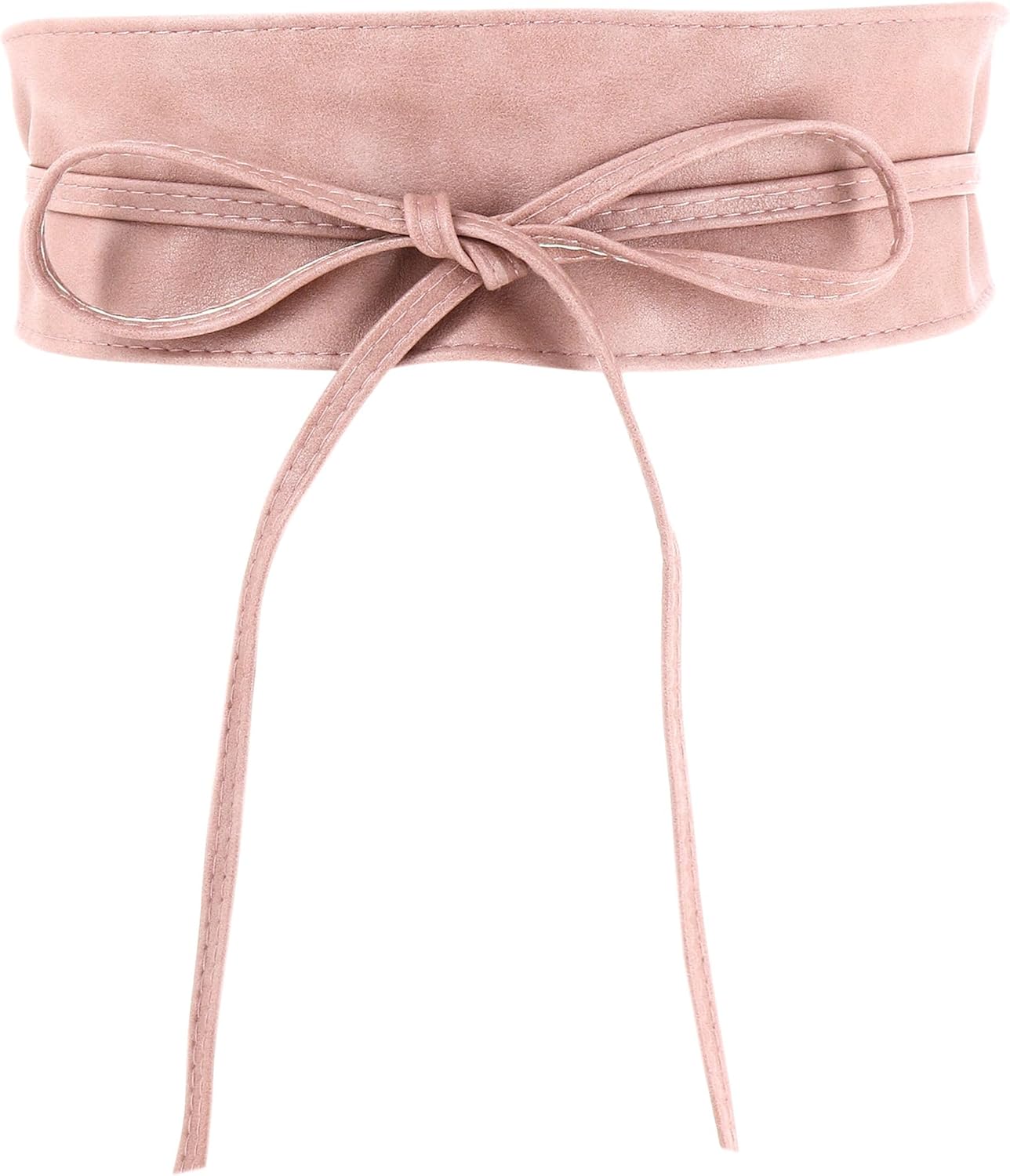 Woman Leatherette Waisband Obi Belt, Mica