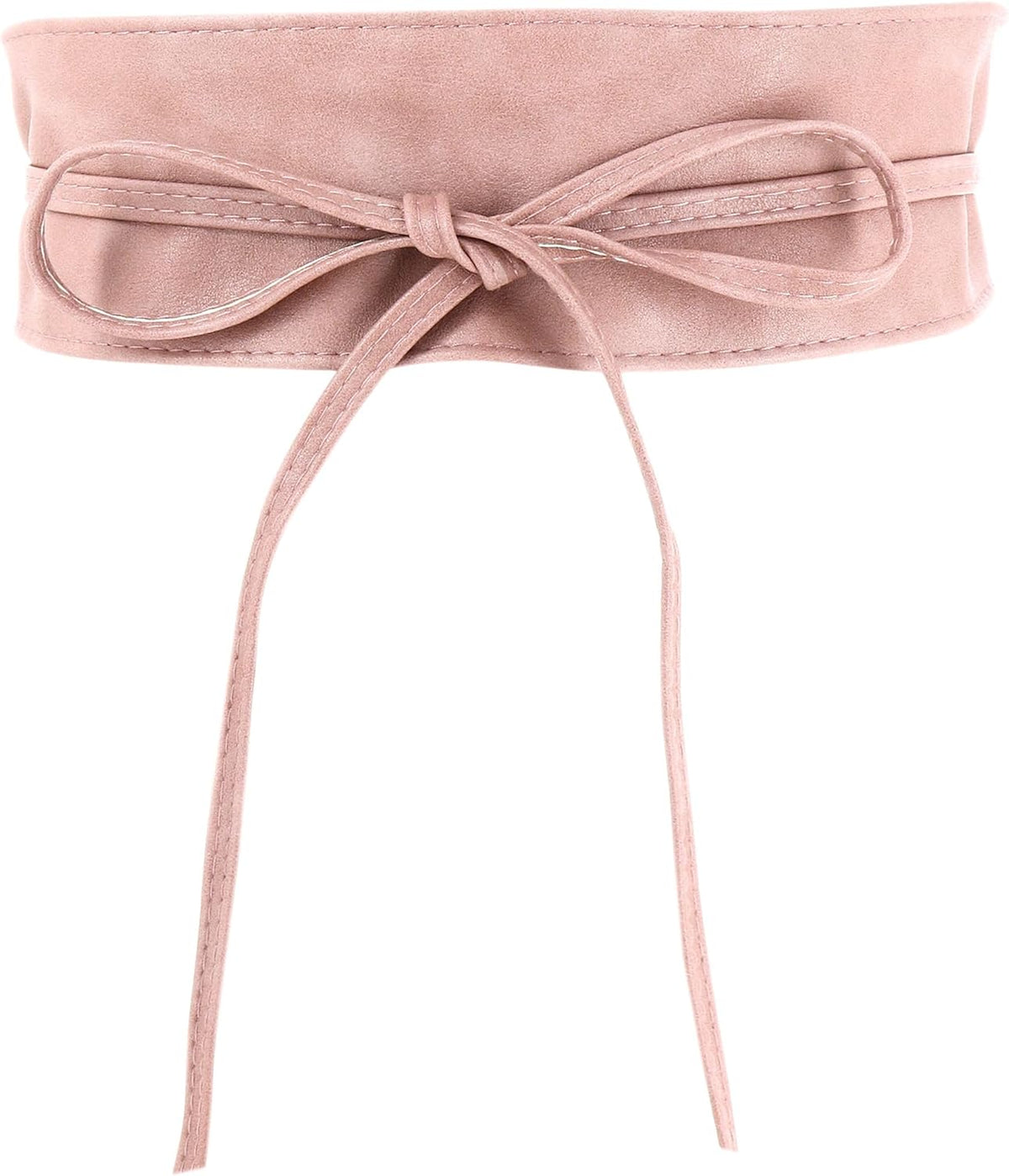 Woman Leatherette Waisband Obi Belt, Mica