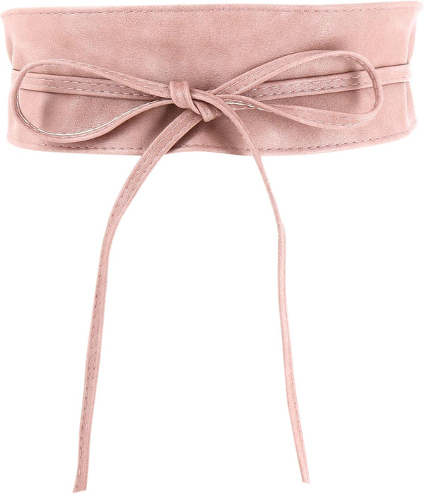 Woman Leatherette Waisband Obi Belt, Mica