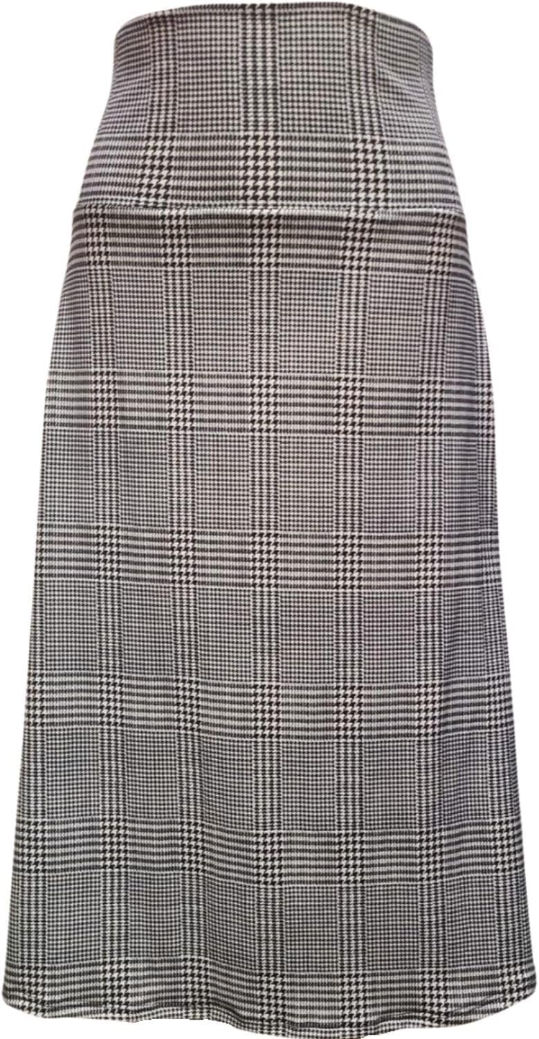 Women's A-Line Foldover Lightweight Flare Midi Pull On Closure Skirt