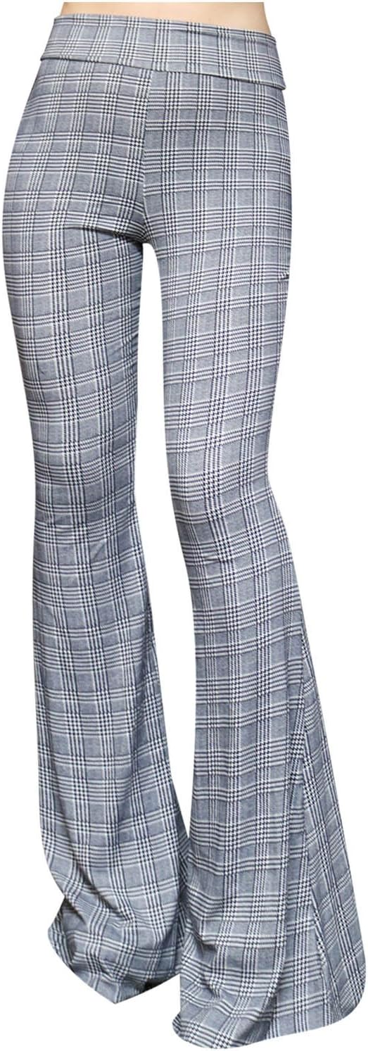 Women's High Waist Wide Leg Long Palazzo Bell Bottom
